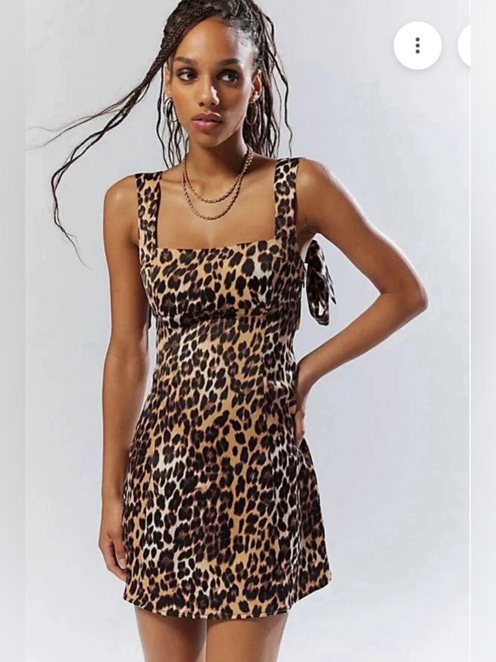 Urban Outfitters Leopard Print Mini Dress | Open Back | Xl